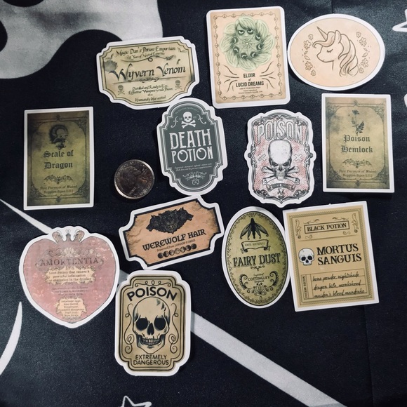 Amortentia Witchy Sorceress Supreme Potion B0ttle Label Sticker - Picture 6 of 8